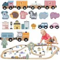 Viga Toys Traukinukų rinkinys VIGA PolarB, 90 elementų