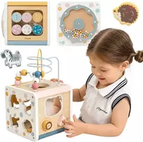 Viga Toys Žaislas aktyvumo kubas VIGA PolarB, 7 veiklos