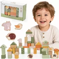 Viga Toys Medinės kaladėlės VIGA PolarB, 50 elementų