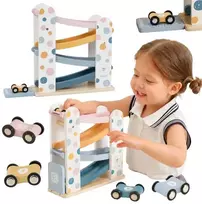 Viga Toys Žaislas trasa VIGA PolarB, 4 sunumeruoti automobiliai
