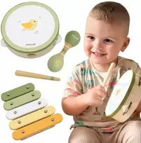 Viga Toys Muzikos instrumentų rinkinys Viga, pastelinių spalvų