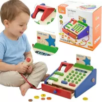 Viga Toys Žaislas kasos aparatas VIGA, buko mediena