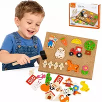 Viga Toys Žaidimas kūrybinis Viga, su kamštine lenta