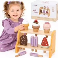 Viga Toys Žaislų rinkinys VIGA, su mediniu dvigubu stovu