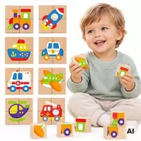 Viga Toys Dėlionė medinė Viga, magnetinė