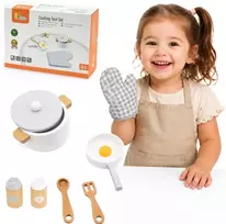 Viga Toys Virtuvės žaidimų rinkinys Viga, su pirštine