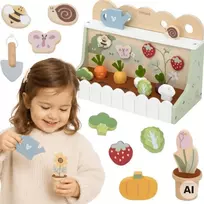 Viga Toys Medinis žaislas Viga, daržovių sodas