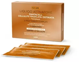 Dumblių-druskos tirpalas kelnaitėms prieš vėlyvas ir užsispyrusias celiulito formas, GUAM PantaCell / 3 x 100 ml