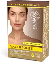 Automatinio įdegio servetėlės veidui ir dekoltė, INCAROSE Maxi Bronze / 6 vnt x 7 ml