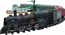 Žaislinė traukinių trasa LEAN Toys, 25 dalys