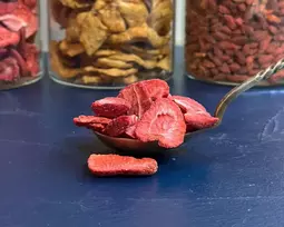 Ekologiškos liofilizuotos braškės - 15 g