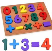 Jokomisiada Medinis dėlionės žaidimas SKAIČIAI matematika – lavinamoji dėlionė 15 detalių ZA6238