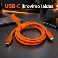 Laidas greitojo pakrovimo 1M USB-C-USB-C DC356-2 240W