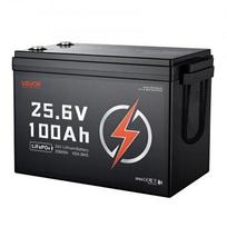24V 100Ah LiFePO4 ličio akumuliatorius, 4000+ ciklai, 100A BMS su Bluetooth