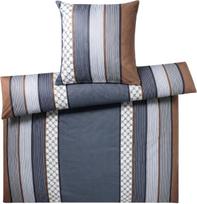 Joop Bedroom Patalynės komplektas Cornflower Stripes 155 x 200 cm Deep Ocean iš medvilnės satino su pagalvės užvalkalu 80 x 80 cm
