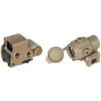 JJ Airsoft XPS 3-2 Tan Kolimatoriaus taikiklis + Magnifier G43 3x Kolimatoriaus taikiklio didintuvas