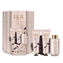 Grace Cole Cashmere Body & Hand Care Box ( Kašmír, Mošus & Ambra ) - Dárková sada v plechové dóze ( 4 ks ) Vonios ir dušo priemonė