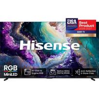 Hisense 100UR8DS RGB MiniLED TV 253 cm (100 inches), Black / Dark Grey, UltraHD / 4K, Hi-View AI Engine RGB, 180Hz panel