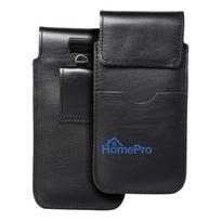 Slip-in phone case leather sleeve with flap for iPhone 6 PLUS / Samsung A52 / Xiaomi Redmi NOTE 10 Royal size 2XL black