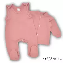 Šliaužtinukas ir marškinėliai pašiltintos medvilnės 56, 62 cm. Rausva : Dydžiai - 62, Spalva - Rožinė