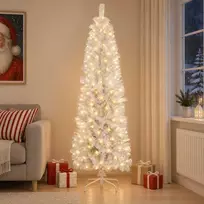 Dirbtinis lieknas Kalėdų medis 240 cm 300 LED Šilta balta