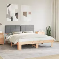 Lovo rėmas su apmuštu galvūgaliu Šviesiai pilka 180 x 200 cm