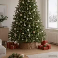 Kalėdų Medžio Apykaklė Apvali Šviesiai rudas Ø 90 x 28 cm
