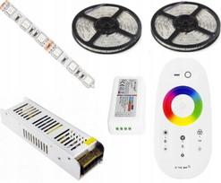 Led Rgb juosta 17m su lietuvišku Rf lietimui valdikliu ir maitinimo bloku