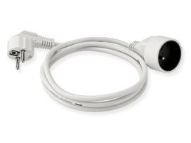 1,5 m ilgio elektros tinklo ilginimo kabelis - 1x 230 V maitinimo lizdas - Baltas