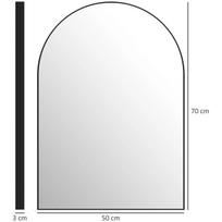 Vonios veidrodis su LED apšvietimu Homcom 50x3x70cm., juodos spalvos
