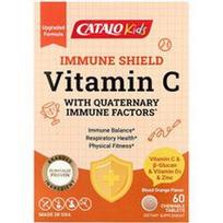 CATALO, Vaikams skirtas vitaminas C, kruvinųjų apelsinų skonio, 60 kramtomųjų tablečių