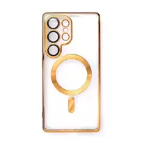 Hurtel Electroplated phone case with MagSafe support for iPhone 16e gold