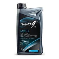Variklio alyva WOLF MOTO 5W50 4T RACING ESTER 1L. 5w-50