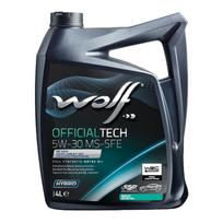 Variklio alyva WOLF OFFICIALTECH 5W30 MS-SFE 4L. 5w-30 tinka Mercedes-Benz, Opel, Peugeot
