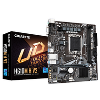 GIGABYTE | H610M H V2 G1.0 | Intel processor family | LGA1700 processor socket | DDR5 | Supported hard drive interfaces: M.2, SATA | Number of SATA connectors: 4