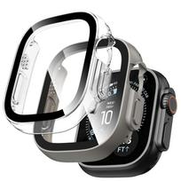 Dėklų rinkinys Tech-Protect Defense Apple Watch Ultra 1 / 2 / 3 / 4 (49 mm), 2 vnt., titano spalvos ir skaidrus