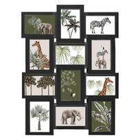 10x15 „Savannah“ juodos spalvos pakabinamas rėmelis, skirtas 12 nuotraukų