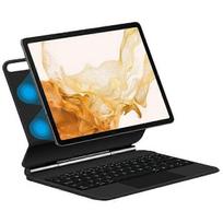 „Samsung Galaxy Tab S8“ Magnetinė Plaukiojanti „Bluetooth“ Klaviatūra + Odinis Planšetinio Kompiuterio Dėklas