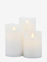 Sirius Home - Sara Exclusive 3 Pcs Set - LED žvakė - Balta