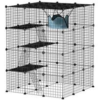 Kačių narvas, 105x105x140 cm, juoda, metalinis vielos