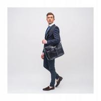 Belveder Elegantiška odinė juoda 15,6" nešiojamojo kompiuterio tašė