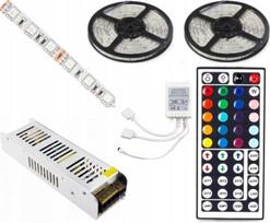 Led juostos rinkinys 12m Rgb su valdikliu ir maitinimo bloku