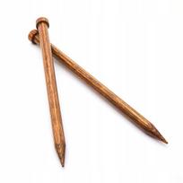 Knitpro Ginger medinės tiesios virbalai 30cm - 6,5mm