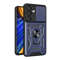 Hurtel Hybrid Armor Camshield phone case with stand for Samsung Galaxy S25 Edge (S937) blue (with camera lens protection)