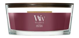 Žvakė, aromatinė WoodWick Ellipse dark cherry, 40 - 65 h, 453 g, tamsiai raudona sp.