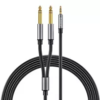 Orico AX2N audio cable mini jack 3.5 mm to 2 x jack 6.5 mm 1 m - black