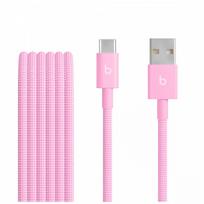 APPLE Beats USB-A to USB-C Woven Cable (1.5 m / 5 ft.) - Power Pink