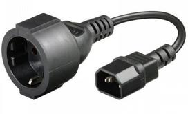 Power cable Manhattan Manhattan IEC320 C14 power adapter on Schuko F socket 23cm