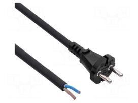 Cable | H05RR-F | 2x1.5mm2 | CEE 7/17 (C) plug,cables | rubber | 3m
