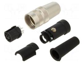 Connector: M16 | plug | PIN: 8 | female | industrial | 680 | 32V | straight